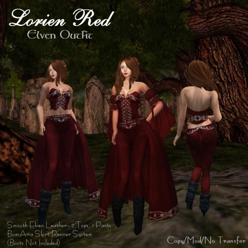 Lorien Red - Elven Outfit by Aria's Dream